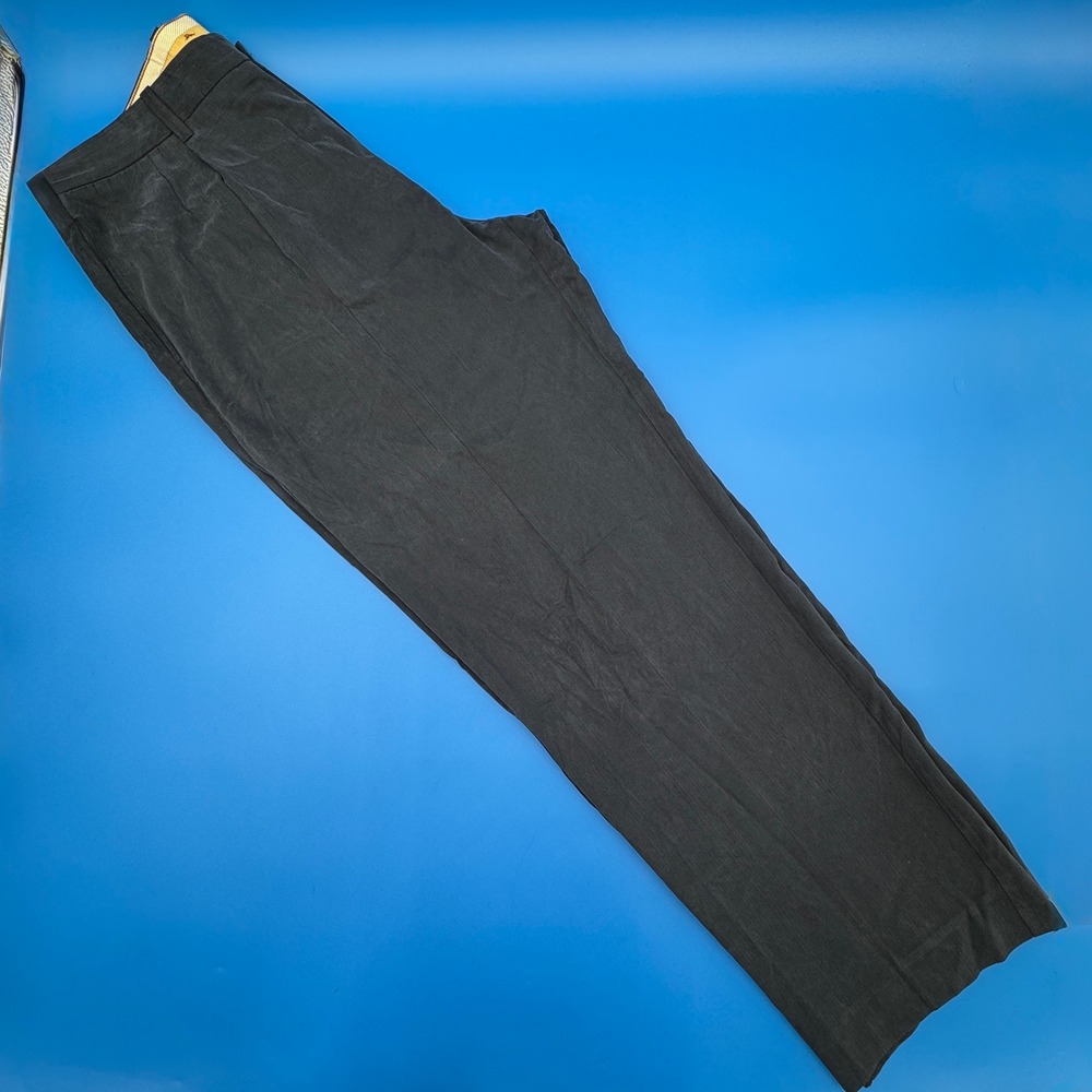 Tommy Bahama Mens 38x34 Silk Bamboo Pleated Dress Pants Charcoal Gray Trousers